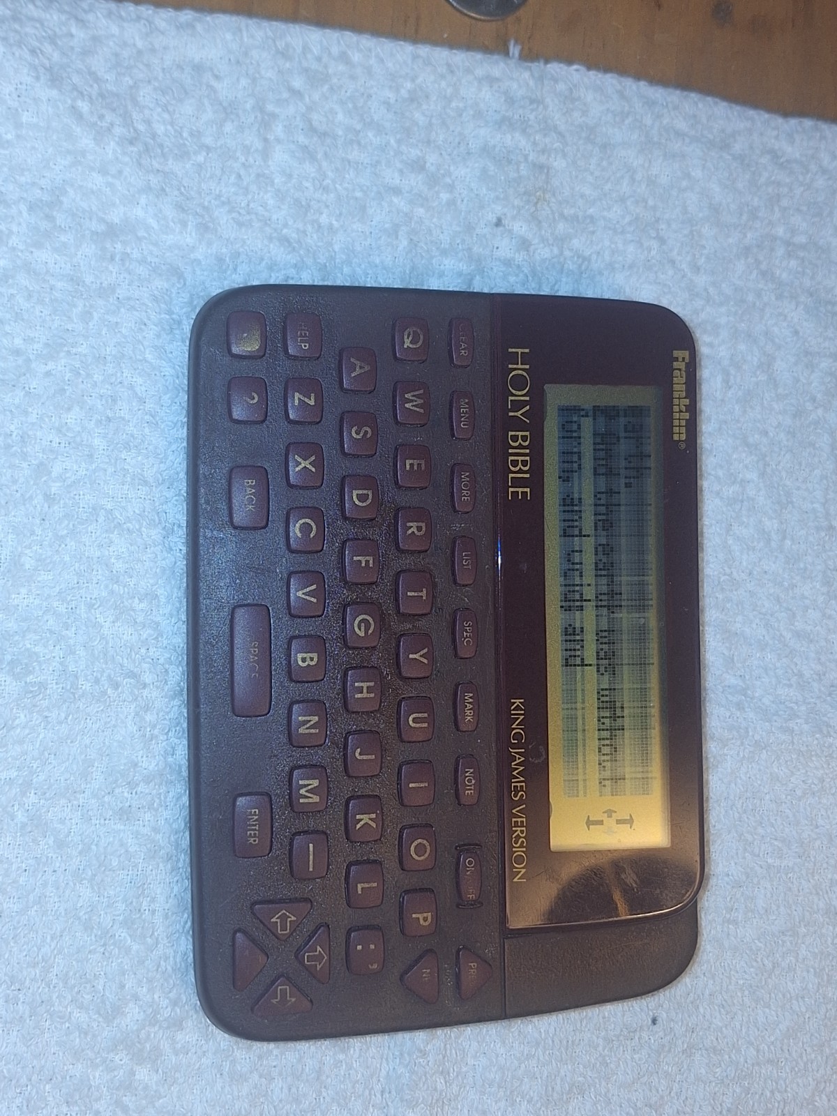 Franklin Electronic Holy Bible King James Version KJ-31 With Case & Manual WORKS Franklin Electronic Holy Bible King James Version KJ-31 With Case & Manual WORKS
