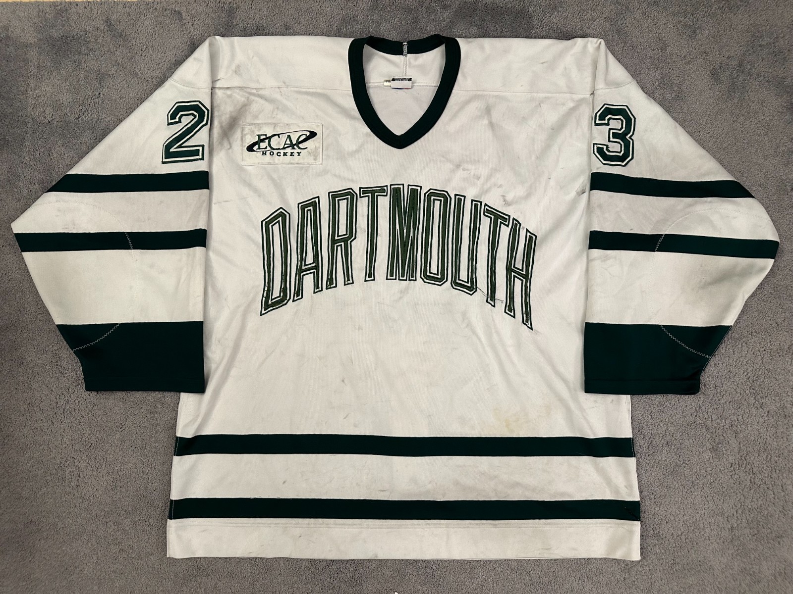 Dartmouth College Big Green Game Used Worn Hockey Jersey Dartmouth College Big Green Game Used Worn Hockey Jersey