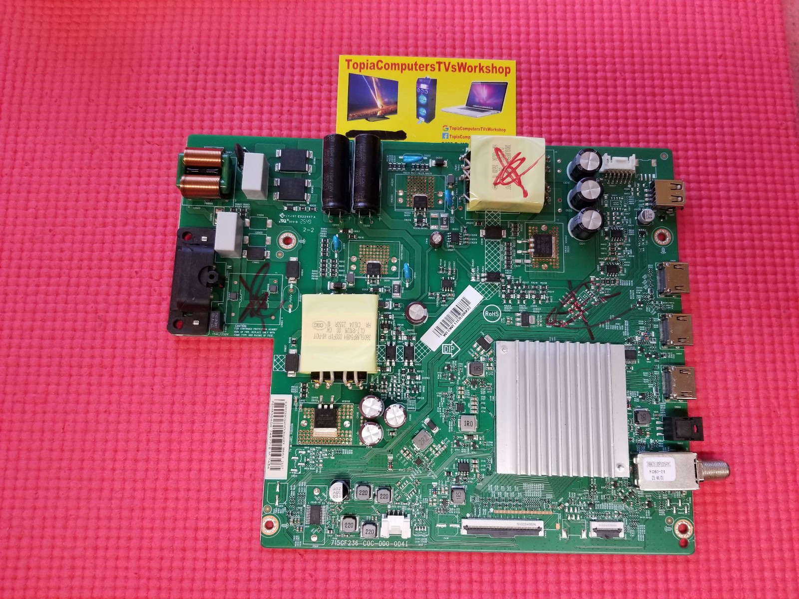 VIZIO ONN 55S4V1 MAIN BOARD XPCC02K02200CX 715GF236-C0C-000-0041 VIZIO ONN 55S4V1 MAIN BOARD XPCC02K02200CX 715GF236-C0C-000-0041