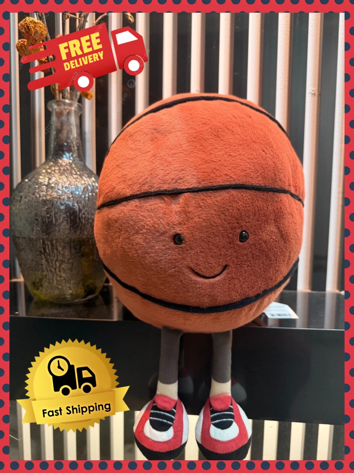 Jellycat Amuseable Fluffy basketball Plush Doll Birthday Gift Kids Toy