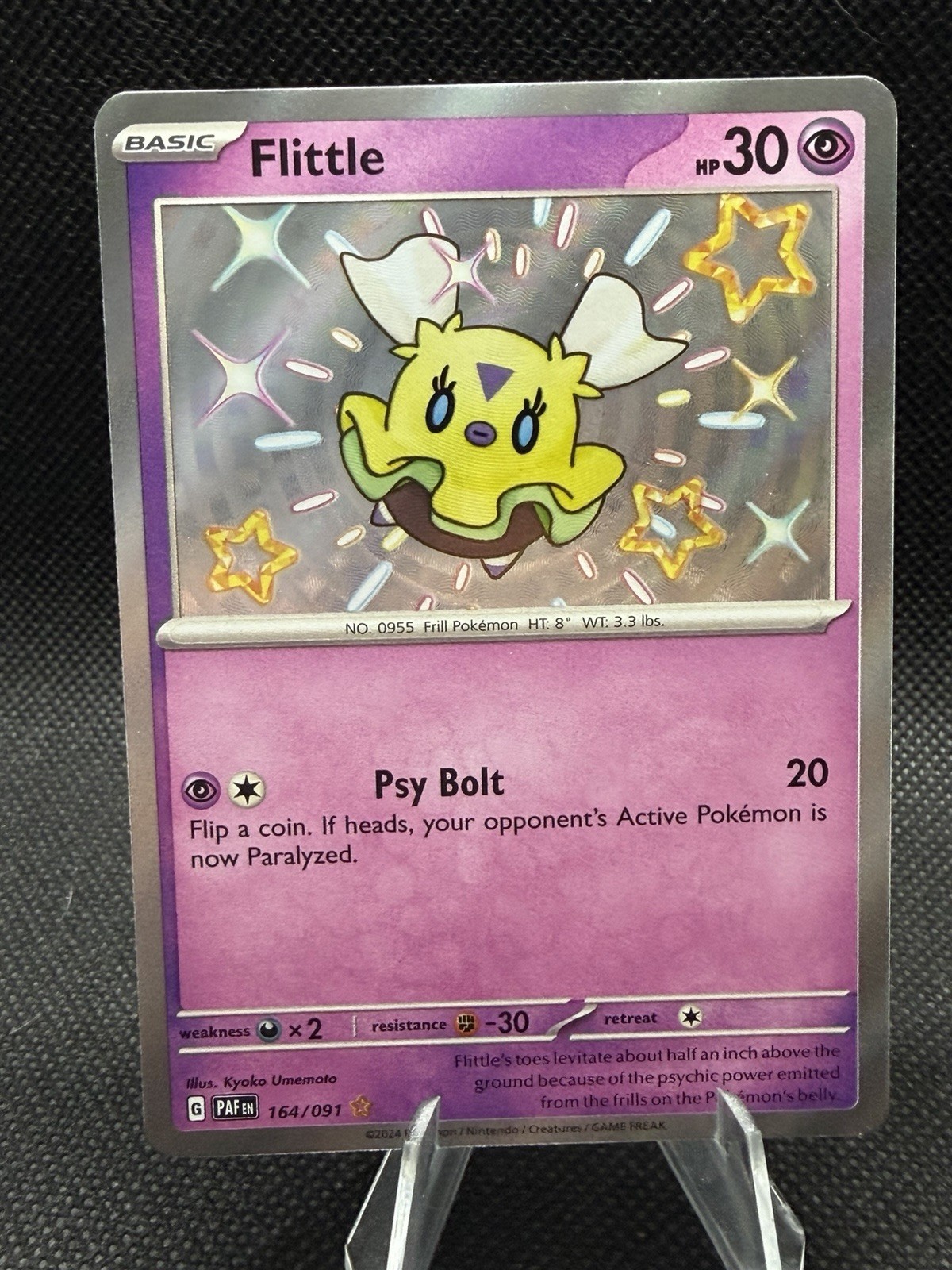 Flittle 164/091 Baby Shiny Holo Pokémon Paldean Fates NM