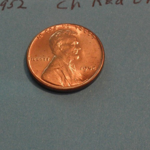1952 BRILLIANT RED UNCIRCULATED SHARP DETAIL WHEAT CENT 2 1952 BRILLIANT RED UNCIRCULATED SHARP DETAIL WHEAT CENT 2