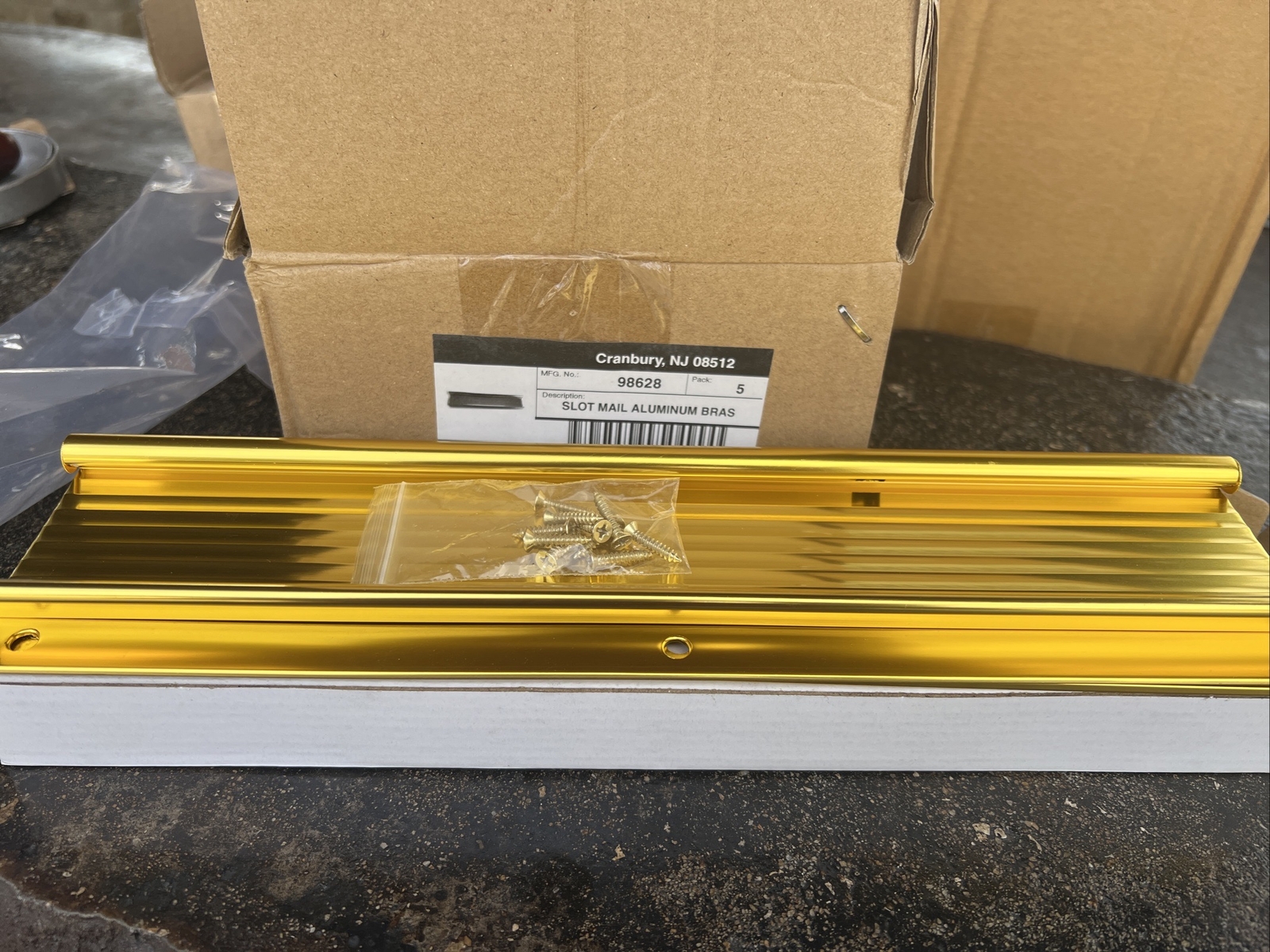 Ultra Hardware Slot Mail Aluminum Brass Finish Ultra Hardware Slot Mail Aluminum Brass Finish