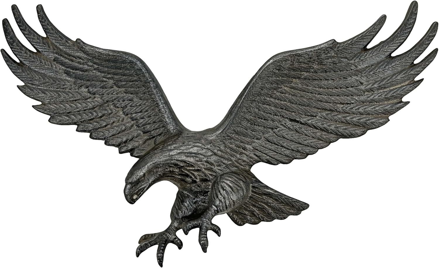 Metal Eagle Wall Decor – Cast Iron Patriotic Decoration Wall Art for Outdoor & I Metal Eagle Wall Decor – Cast Iron Patriotic Decoration Wall Art for Outdoor & I