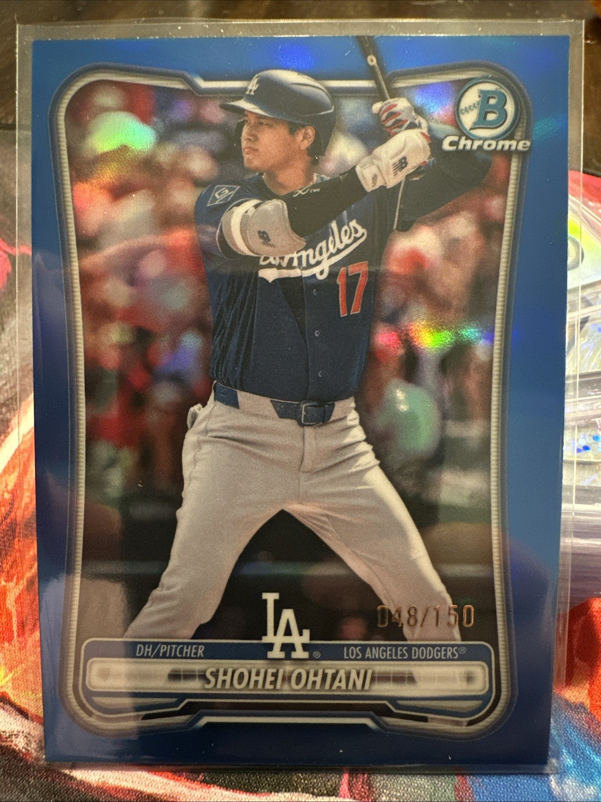 2026 Bowman Chrome Shohei Ohtani Chrome Blue Refractor 048/150 #100 True Blue 2026 Bowman Chrome Shohei Ohtani Chrome Blue Refractor 048/150 #100 True Blue