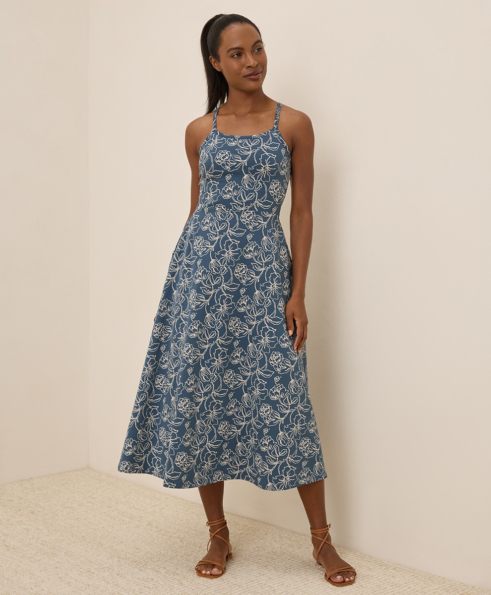 Pact Dresses Skirts Women\'S Fit & Flare Midi Dress Medium, Regular Looking Gl...