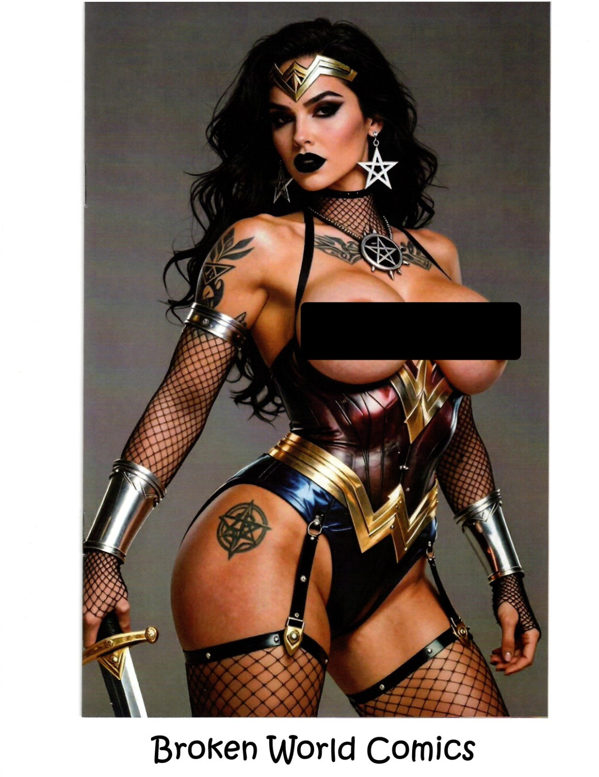 Keys Comics #3 Pin-Up Gallery Wonder Woman Gothic Cosplay Virgin Variant NM- Keys Comics #3 Pin-Up Gallery Wonder Woman Gothic Cosplay Virgin Variant NM-