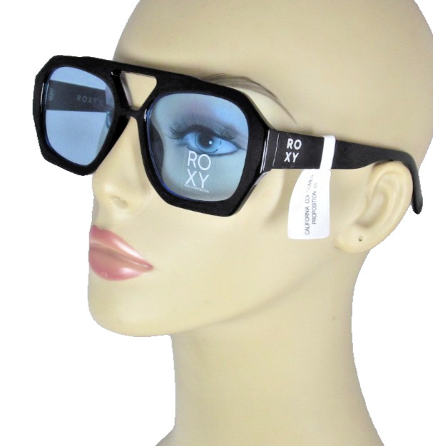 ROXY Black Plastic Aviator Sunglasses Blue Lenses RS3020OP-003 ROXY Black Plastic Aviator Sunglasses Blue Lenses RS3020OP-003