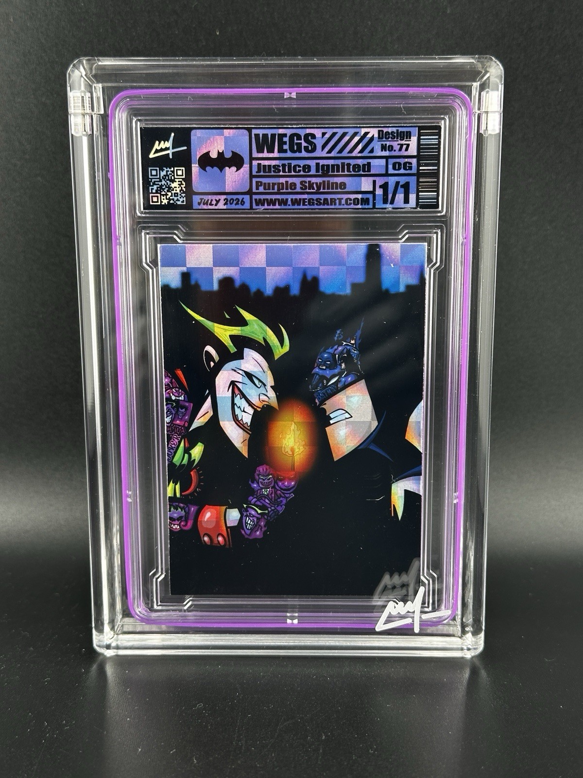 Wegs, Justice Ignited, Variation: Checkered, Art Card, 1/1, Batman, 2026
