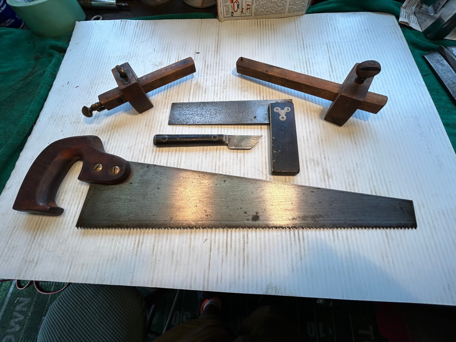 Five antique carpentry tools Five antique carpentry tools