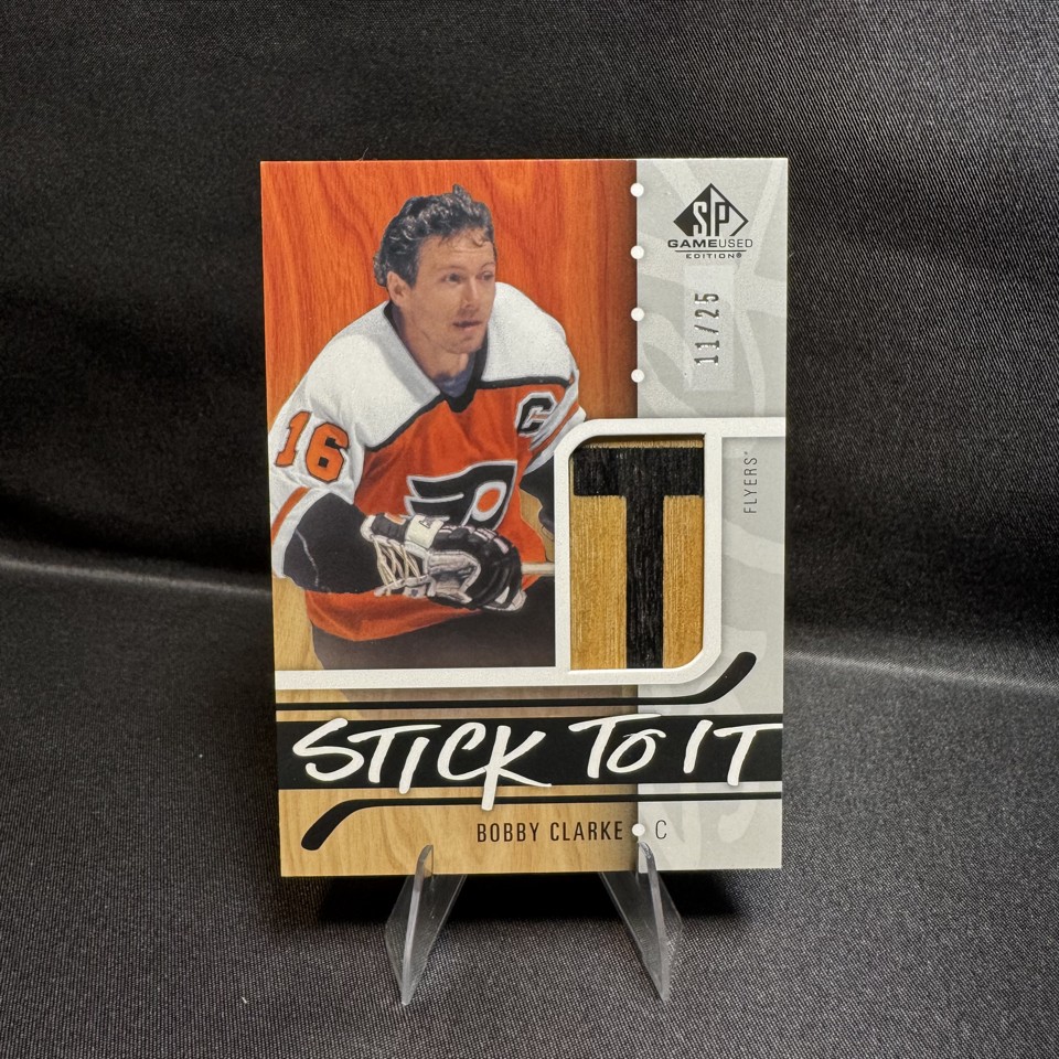 2024-25 Upper Deck Sp Game Used Edition - Stick to It Bobby Clarke #STI-BC /25 2024-25 Upper Deck Sp Game Used Edition - Stick to It Bobby Clarke #STI-BC /25