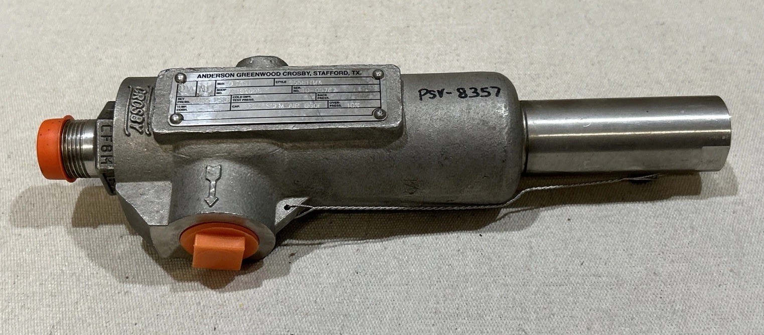 Anderson Greenwood Crosby Style 955611MA 3/4 X 1 Relief Valve-2455 PSI-Preowned