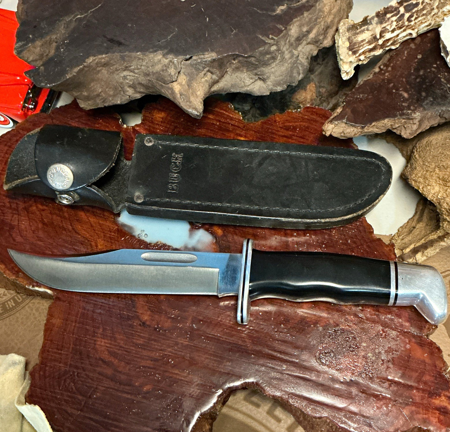 Buck Fixed Blade 119 X Hunting Knife Stainless Clip Point Full Tang w/Sheath