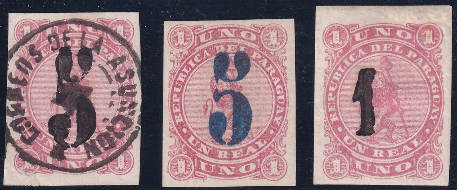 PARAGUAY 1878-84 Sc 4, 5F & 19 KEY VALUES HINGED MINT & USED FINE SCV$230.00 PARAGUAY 1878-84 Sc 4, 5F & 19 KEY VALUES HINGED MINT & USED FINE SCV$230.00