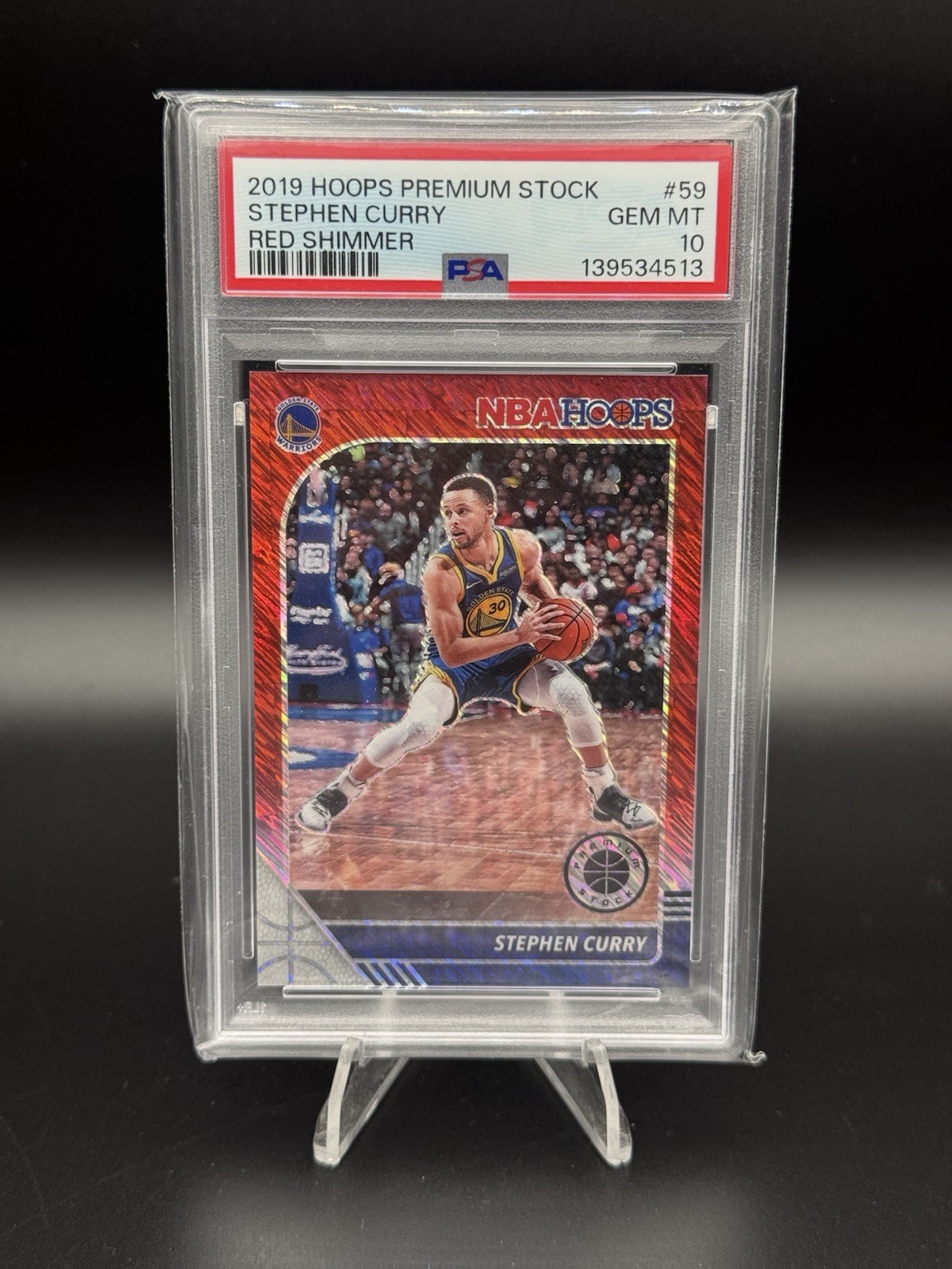 Panini 2019-20 Hoops Premium Stock Stephen Curry #59 Red Shimmer PSA 10 77/88 Panini 2019-20 Hoops Premium Stock Stephen Curry #59 Red Shimmer PSA 10 77/88
