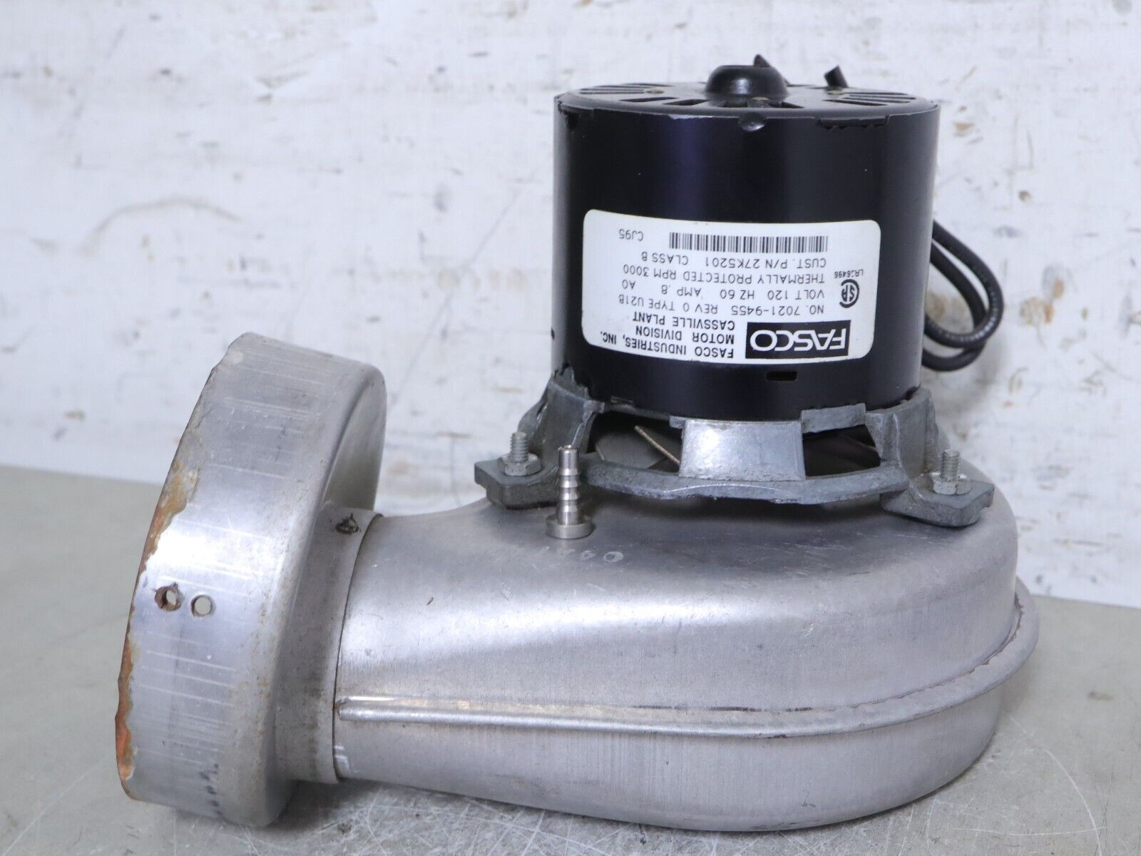 FASCO 7021-9455 Furnace Venter Exhaust Inducer Motor 27K5201