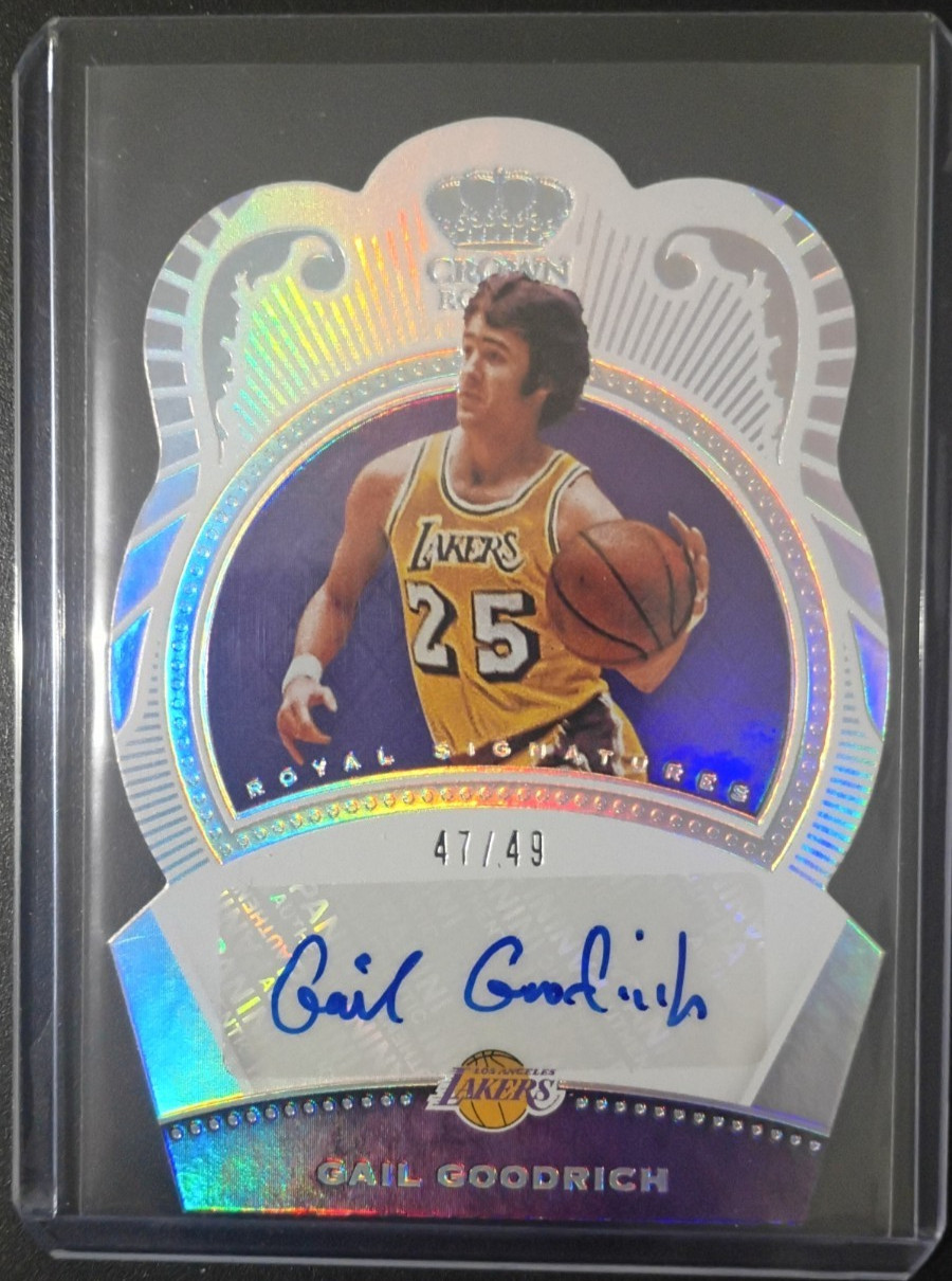 2020-21 Panini Crown Royale Royal Signatures Gail Goodrich #RS-GGR /49 2020-21 Panini Crown Royale Royal Signatures Gail Goodrich #RS-GGR /49