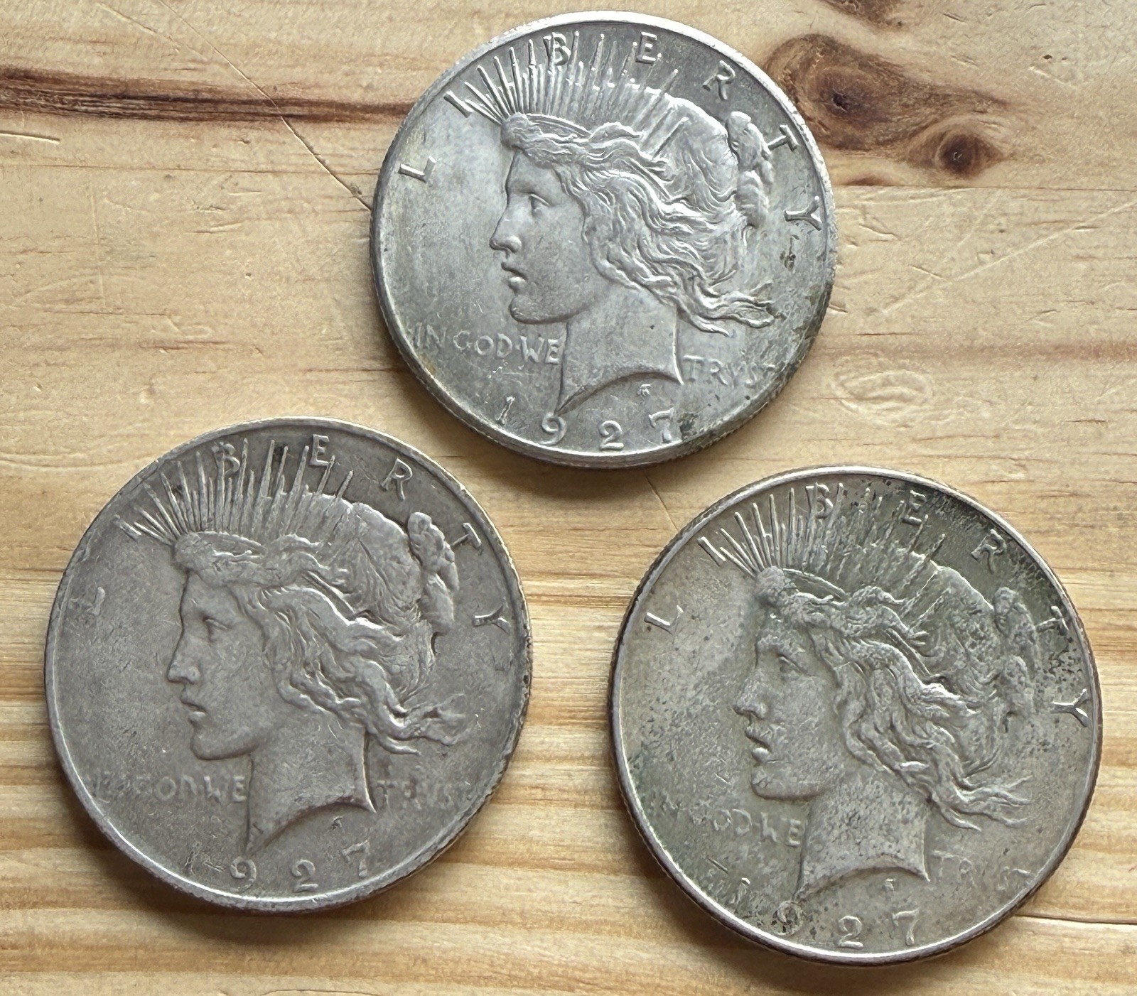 1927 P D S Peace Dollars 1927 P D S Peace Dollars