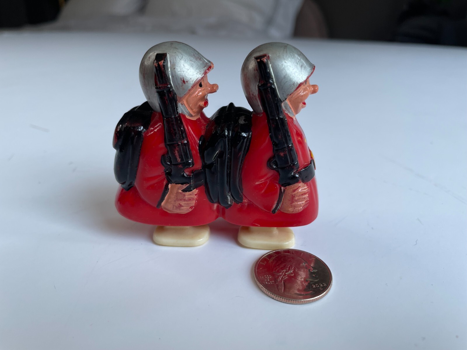 Vintage Marx Hap Hop Red Army Marching Figures Hard Plastic Toy Vintage Marx Hap Hop Red Army Marching Figures Hard Plastic Toy
