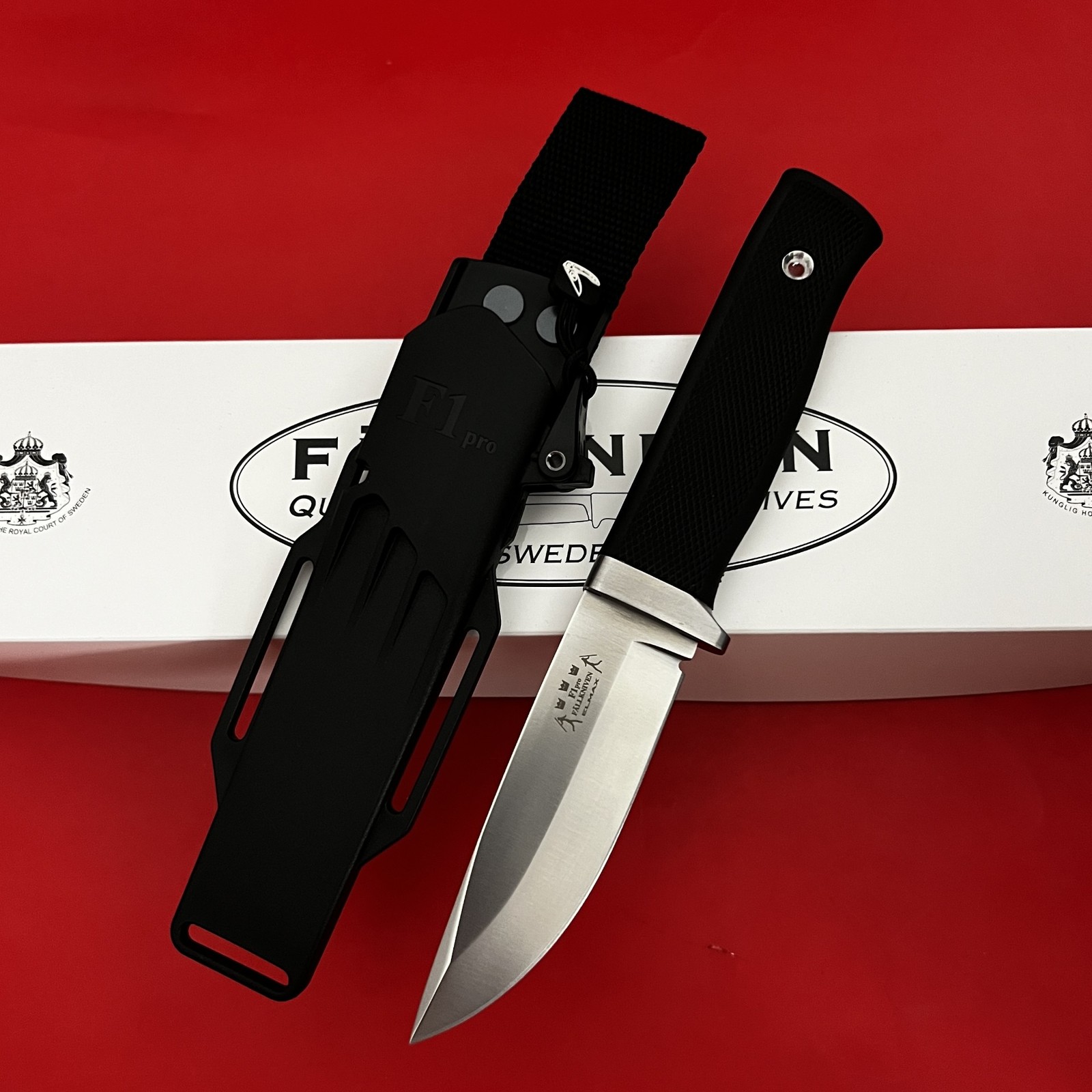 Elmax Powder Steel Fixed Knife Fallkniven F1 Pro Outdoor Camping Kydex Sheath