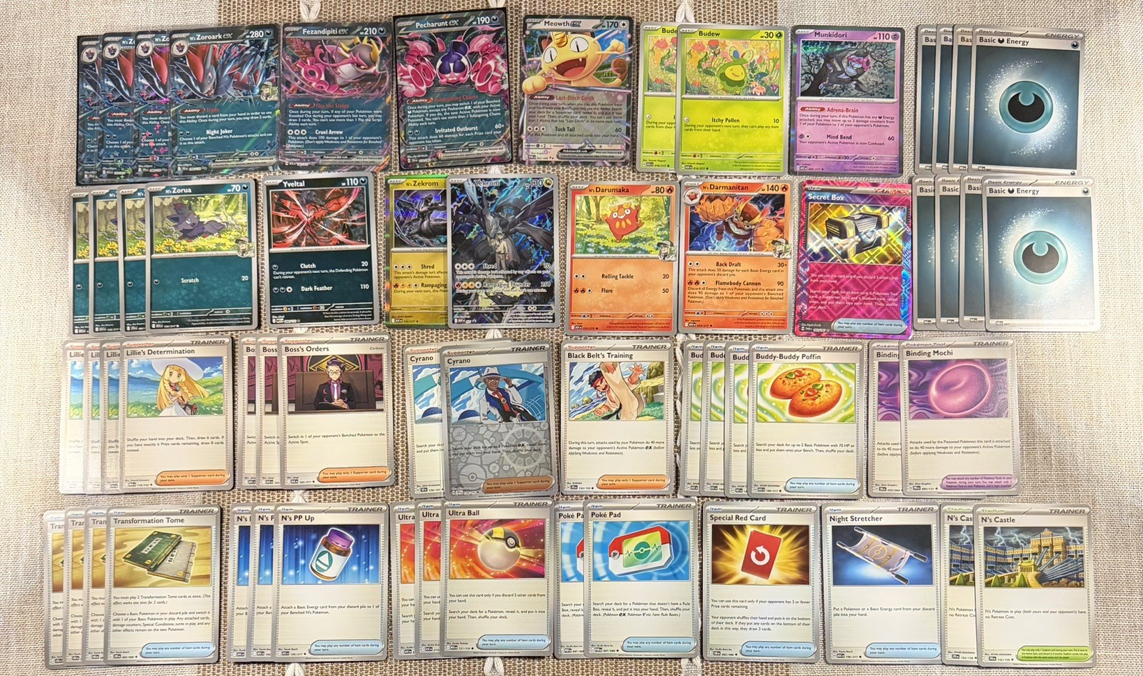 N\'s Zoroark Ex & Zekrom- Play Pokémon TCG Custom Meta Decks Tournament Ready