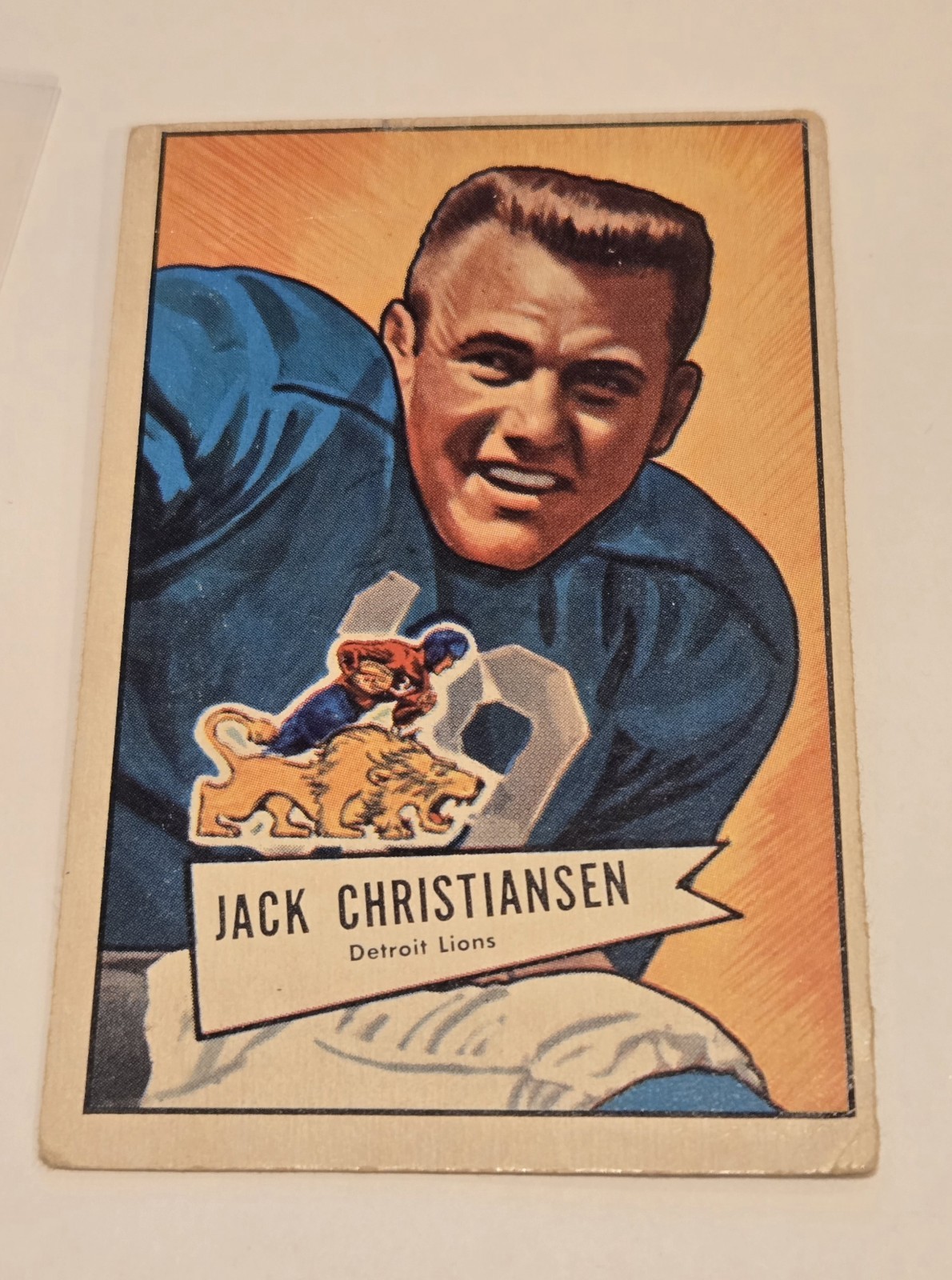 1952 Bowman Large JACK CHRISTIANSEN Detroit Lions #129 Rookie VG #2 1952 Bowman Large JACK CHRISTIANSEN Detroit Lions #129 Rookie VG #2