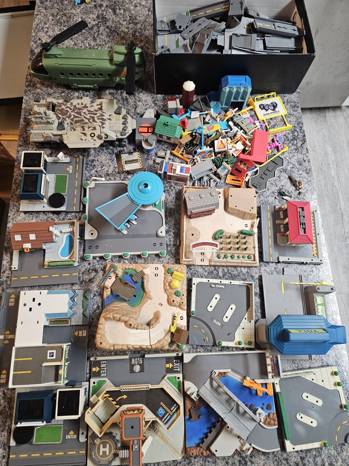 Micro Machines Lot Galoob Playsets Airport Helicopter Track City MORE 1980\'s 90s