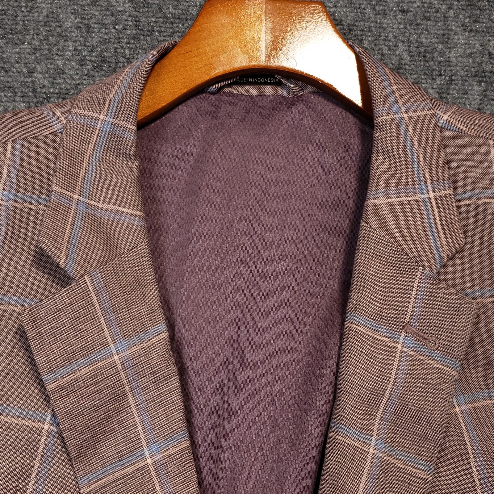 Joseph Abboud Sport Coat Men\'s 56R (fits 54) Windowpane Wool Blend Two Button