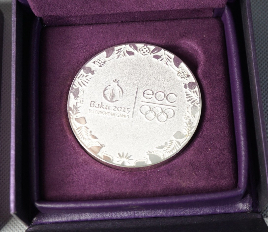 2015 Baku First European Olympic Games EOC Participation Medal w/Box