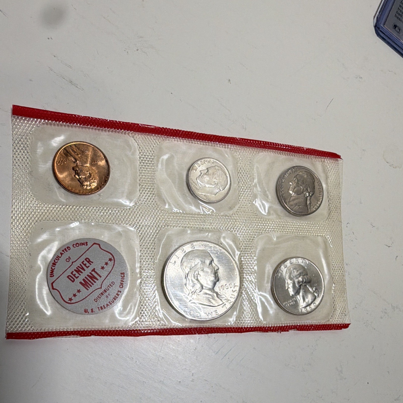 1960-D U.S. Mint Uncirculated 5-Coin Denver Pack – Original Sealed – 90% Silver