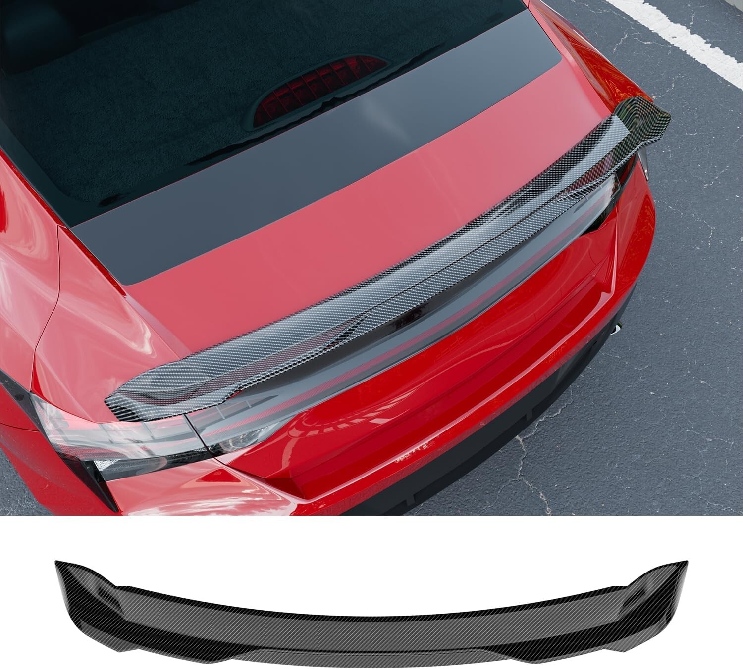 For 2021-2025 Hyundai Elantra Spoiler Trunk Lip Glossy Carbon Rear Spoiler For 2021-2025 Hyundai Elantra Spoiler Trunk Lip Glossy Carbon Rear Spoiler