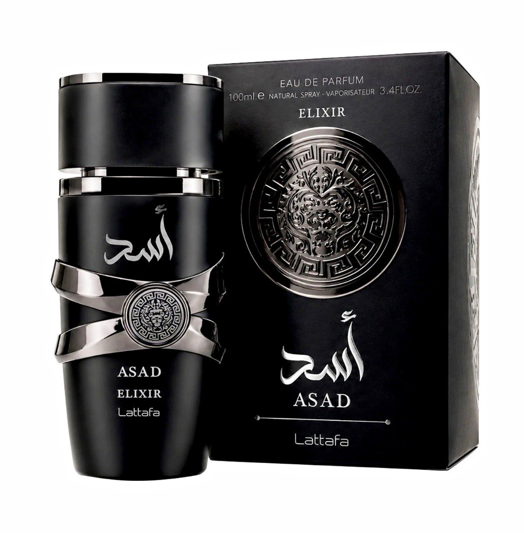 Lattafa Asad Elixir Eau de Parfum Spray 3.4 fl oz Regular Size with Box