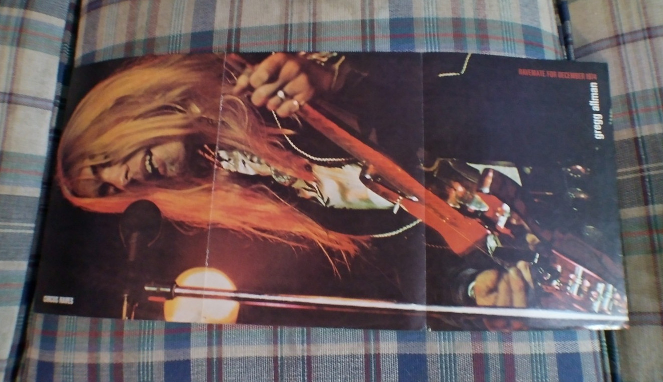 Duane Allman & Queen on the flip side RARE 1974 Color Magazine Poster Duane Allman & Queen on the flip side RARE 1974 Color Magazine Poster