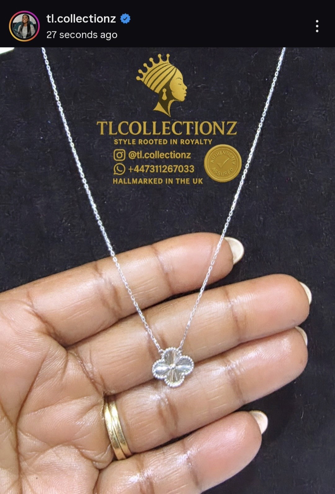 18K Solid White Gold clove – Real Gold 750 Hallmarked – Unisex Gift .2.7 grams 18K Solid White Gold clove – Real Gold 750 Hallmarked – Unisex Gift .2.7 grams