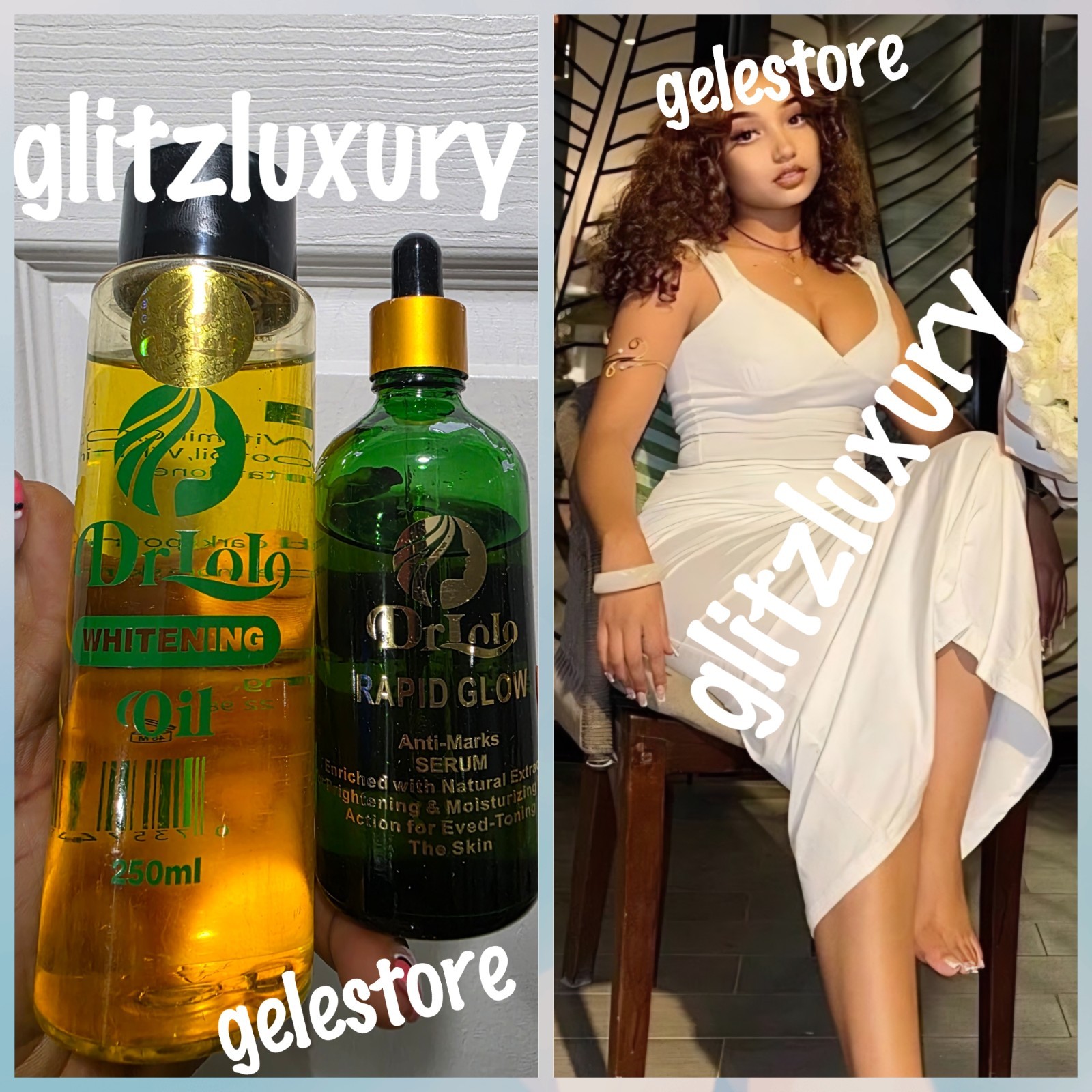 2pc. Lolo Rapid glow whitening Oil & anti marks serum combo. ALL SKIN TYPES 2pc. Lolo Rapid glow whitening Oil & anti marks serum combo. ALL SKIN TYPES