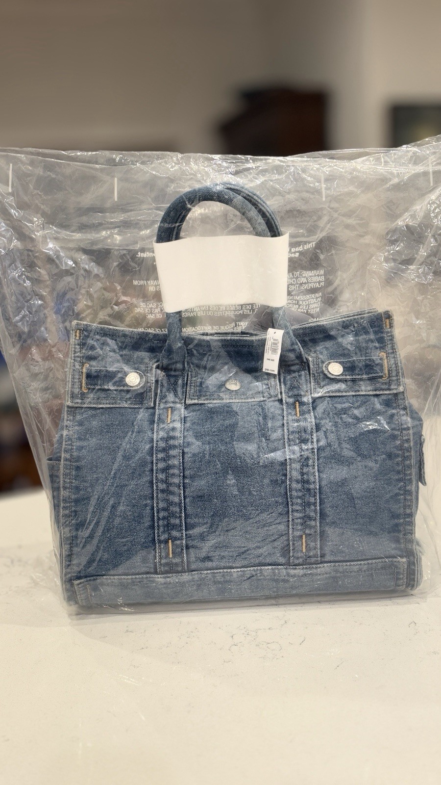 GAP Denim 5 pocket tote bag light wash NWT GAP Denim 5 pocket tote bag light wash NWT