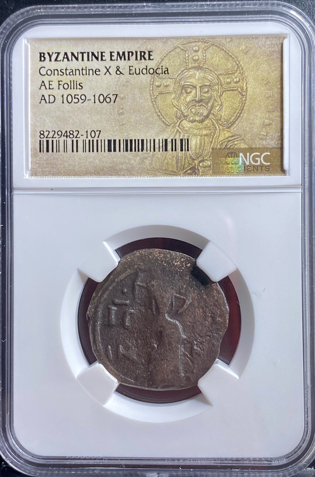 Byzantine Empire NGC Certified Coin Constantine X & Eudocia 1059-1067 AD Genuine