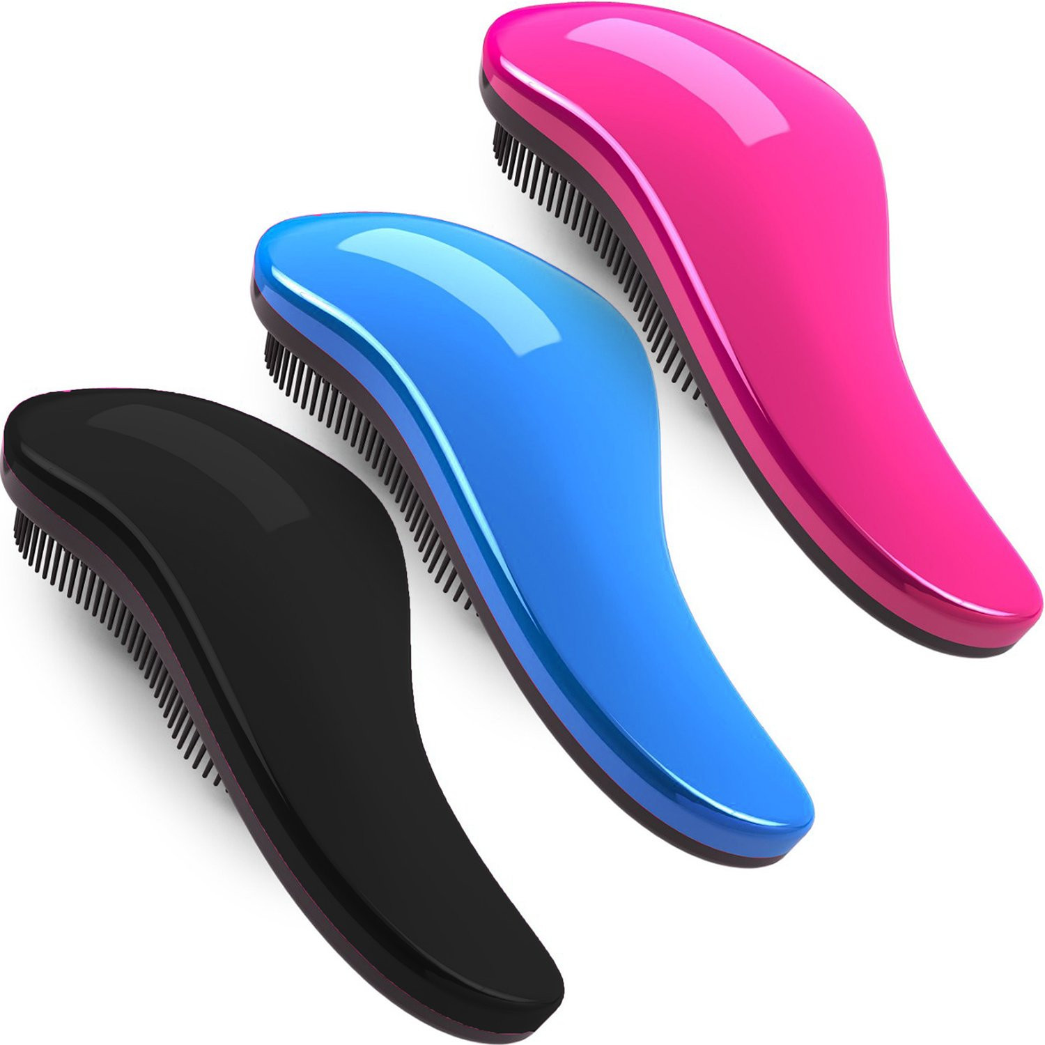 3Pcs Detangler Brush for Tangle-Free, No-Knot Glide Thru Hair - Kids & Women\'S C 3Pcs Detangler Brush for Tangle-Free, No-Knot Glide Thru Hair - Kids & Women\'S C