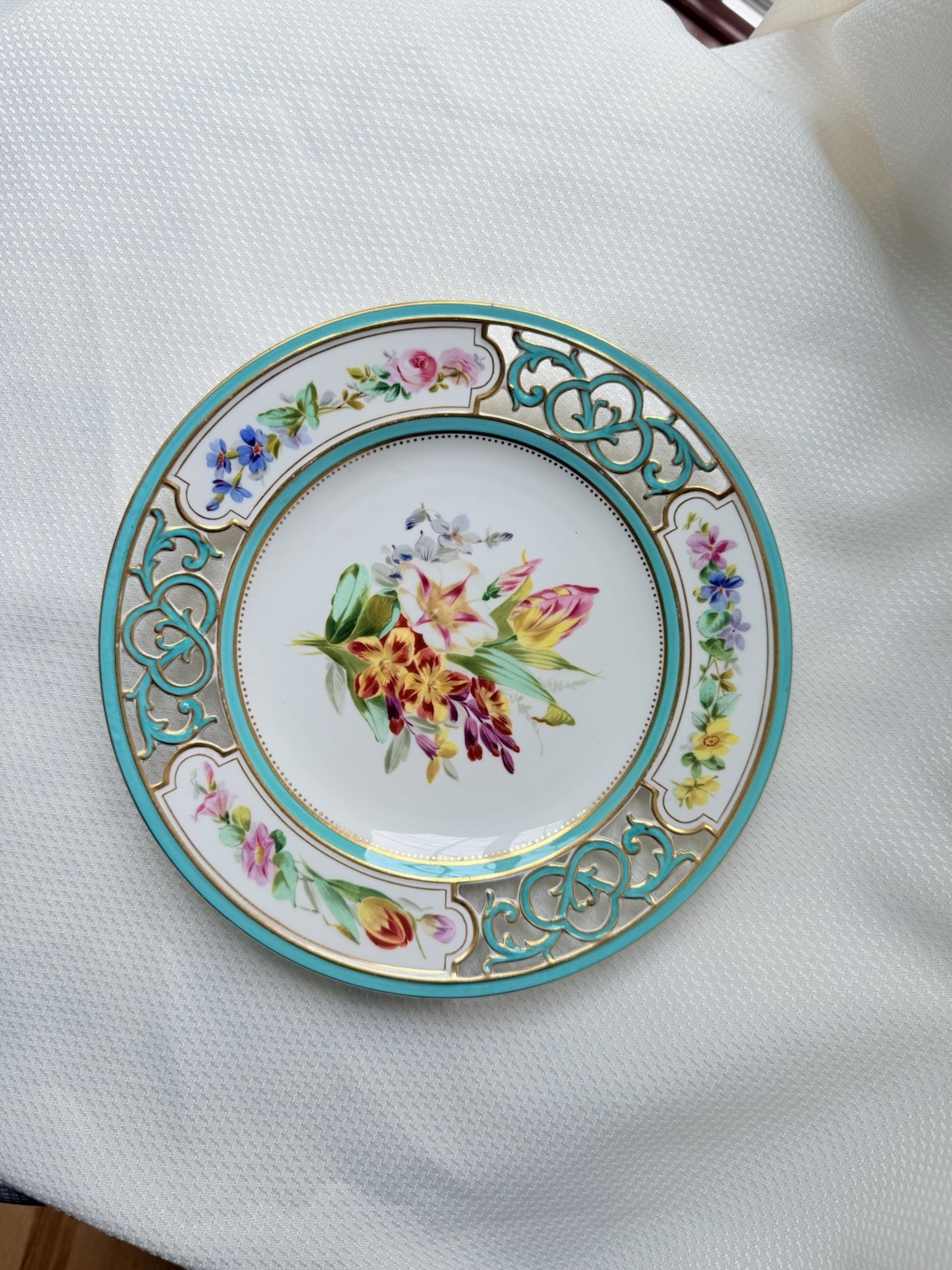 Minton Coalport Style Copeland Cabinet Plate Minton Coalport Style Copeland Cabinet Plate
