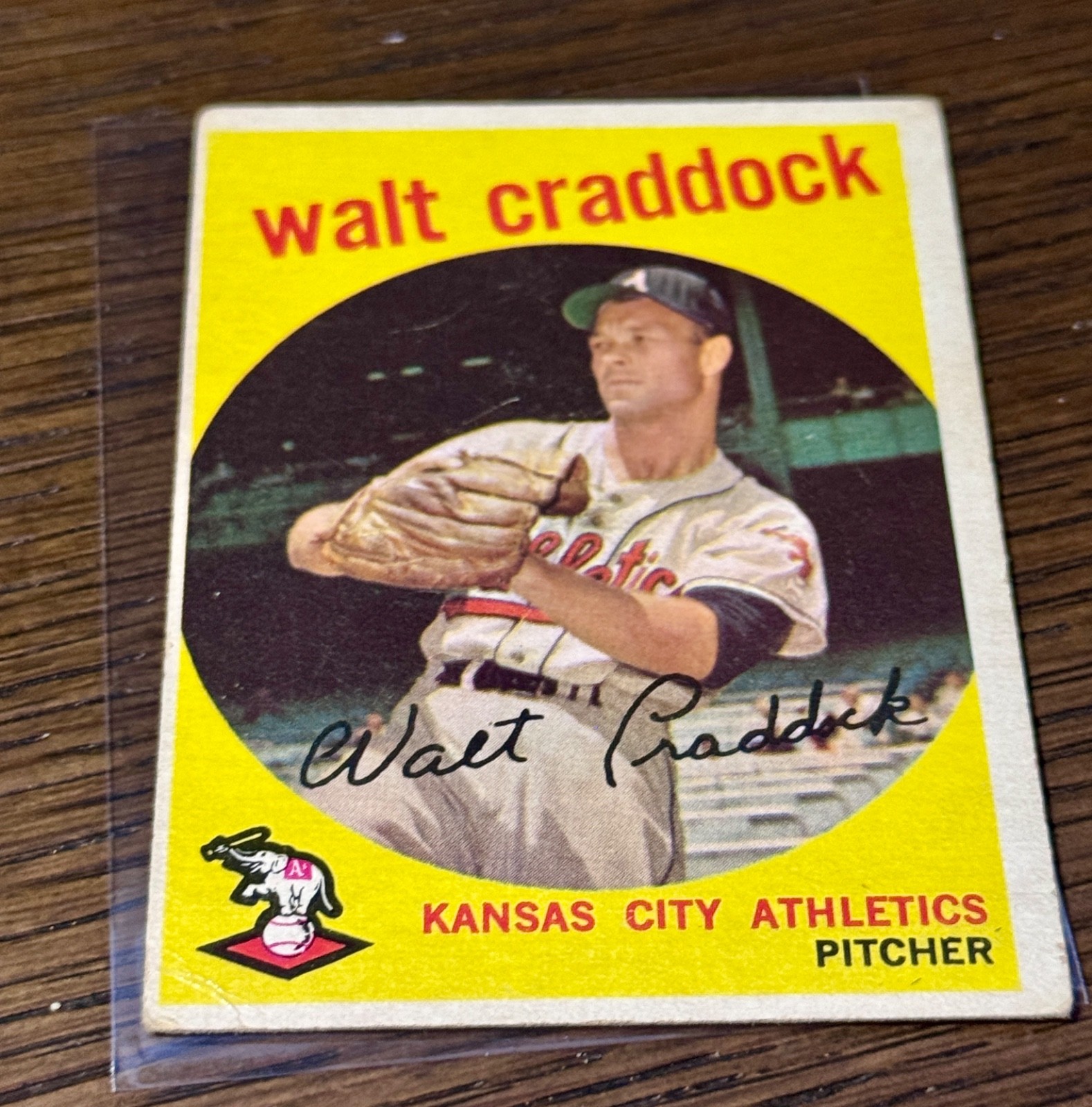 1959 Topps Walt Craddock Baseball Card #281 Athletics VG - ~ 1959 Topps Walt Craddock Baseball Card #281 Athletics VG - ~