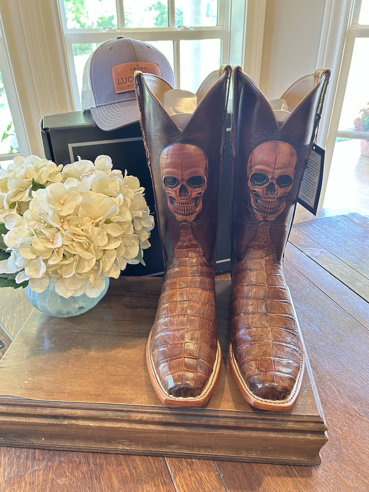 š„Brand New Lucchese GY Classics Romano CaimanšSkull Boots Collectors Item š„Brand New Lucchese GY Classics Romano CaimanšSkull Boots Collectors Item