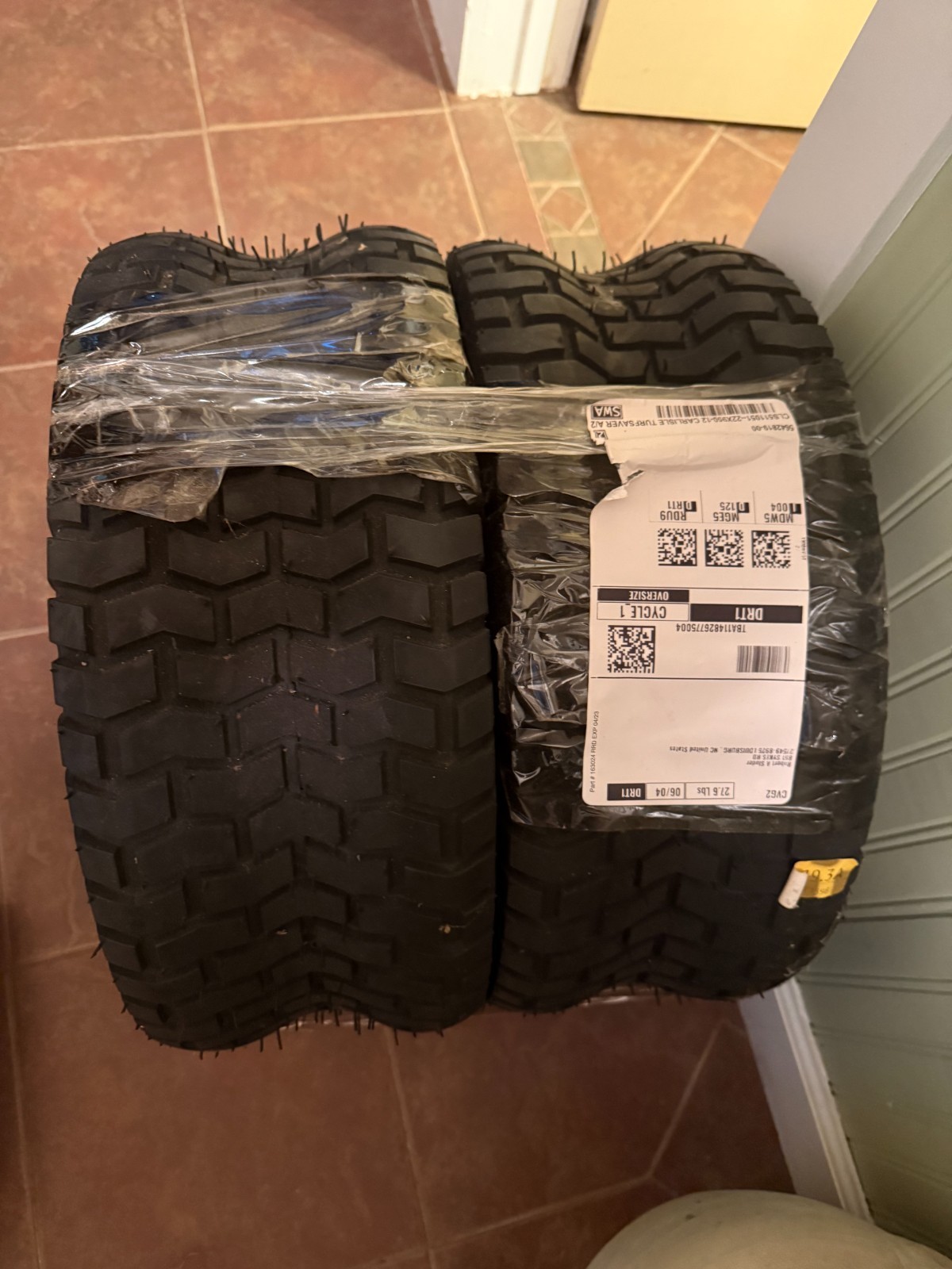 One Pair (Two Tires) Carlisle ‎Turf Trac R/S 22X9.50-12 Tire - Black