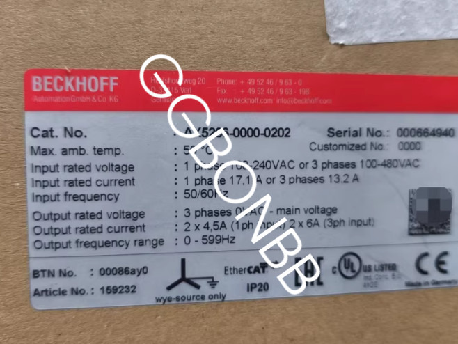 New Beckhoff AX5206-0000-0202 Digital Compact Servo Drive AX520600000202 New Beckhoff AX5206-0000-0202 Digital Compact Servo Drive AX520600000202