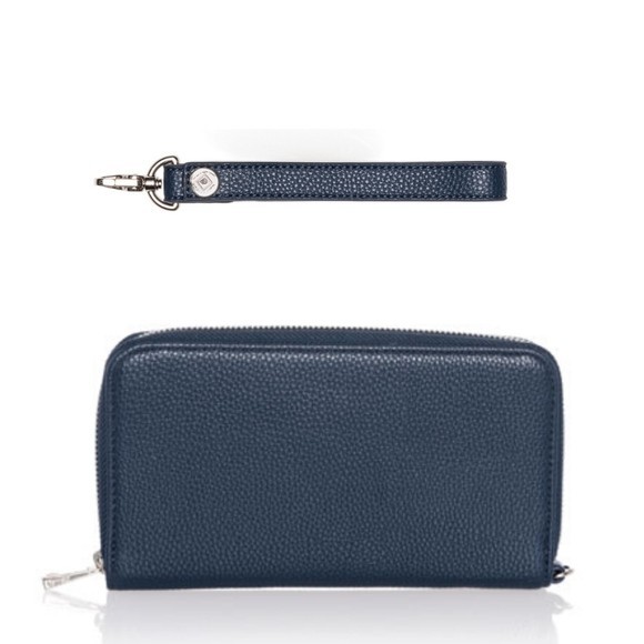 Thirty one 31 Wallet All About the Benjamins Midnight Navy Wristlet Strap EUC
