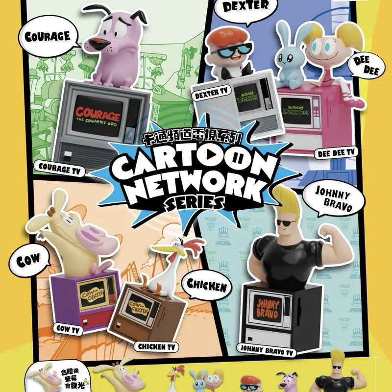 Cartoon Network TV Set Figure Lot 2026 Courage the Cowardly Dog Cow and Chicken