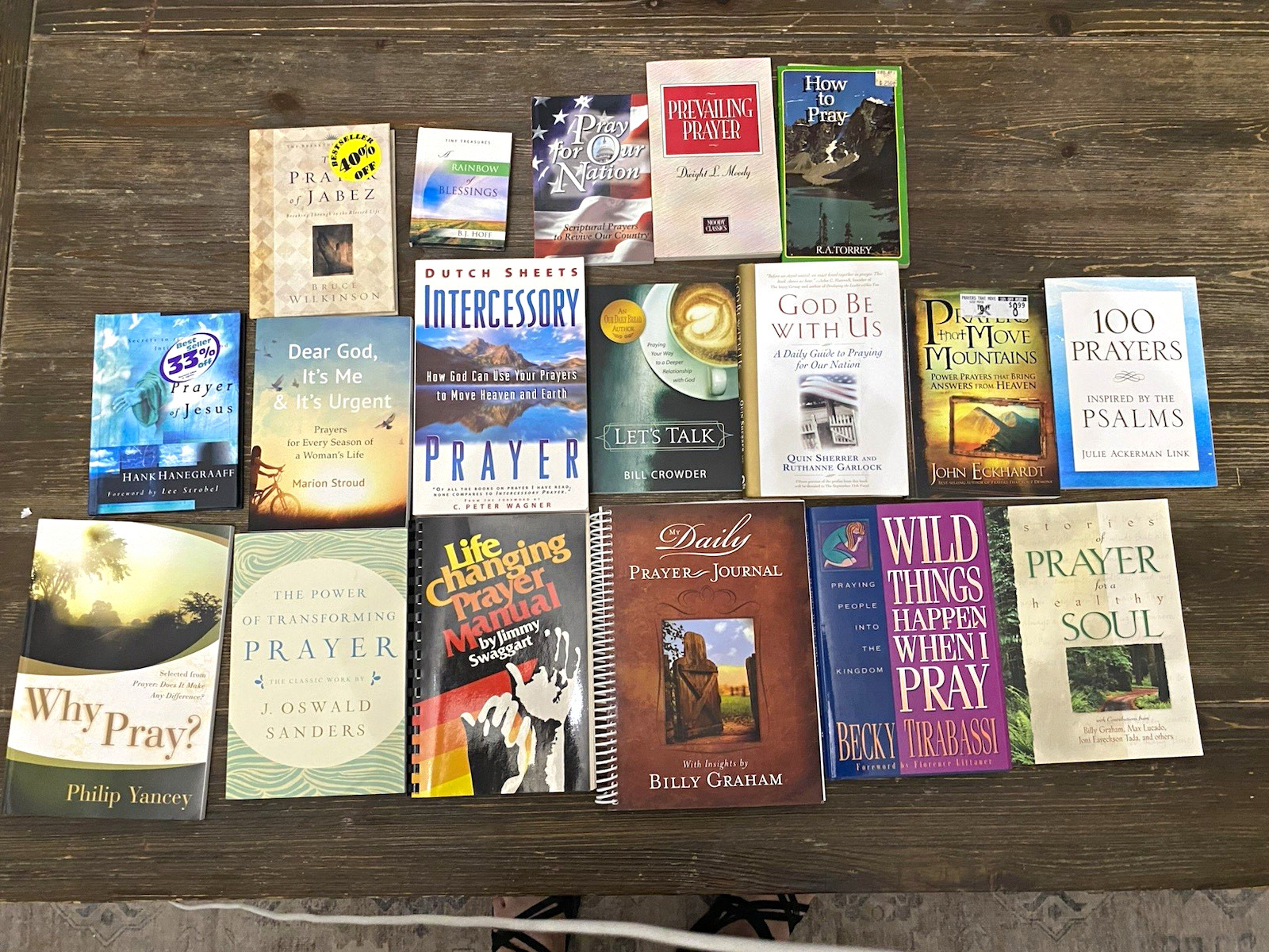 18 Christian Prayer Book Lot Devotional Bible Study Billy Graham Yancey Lucado