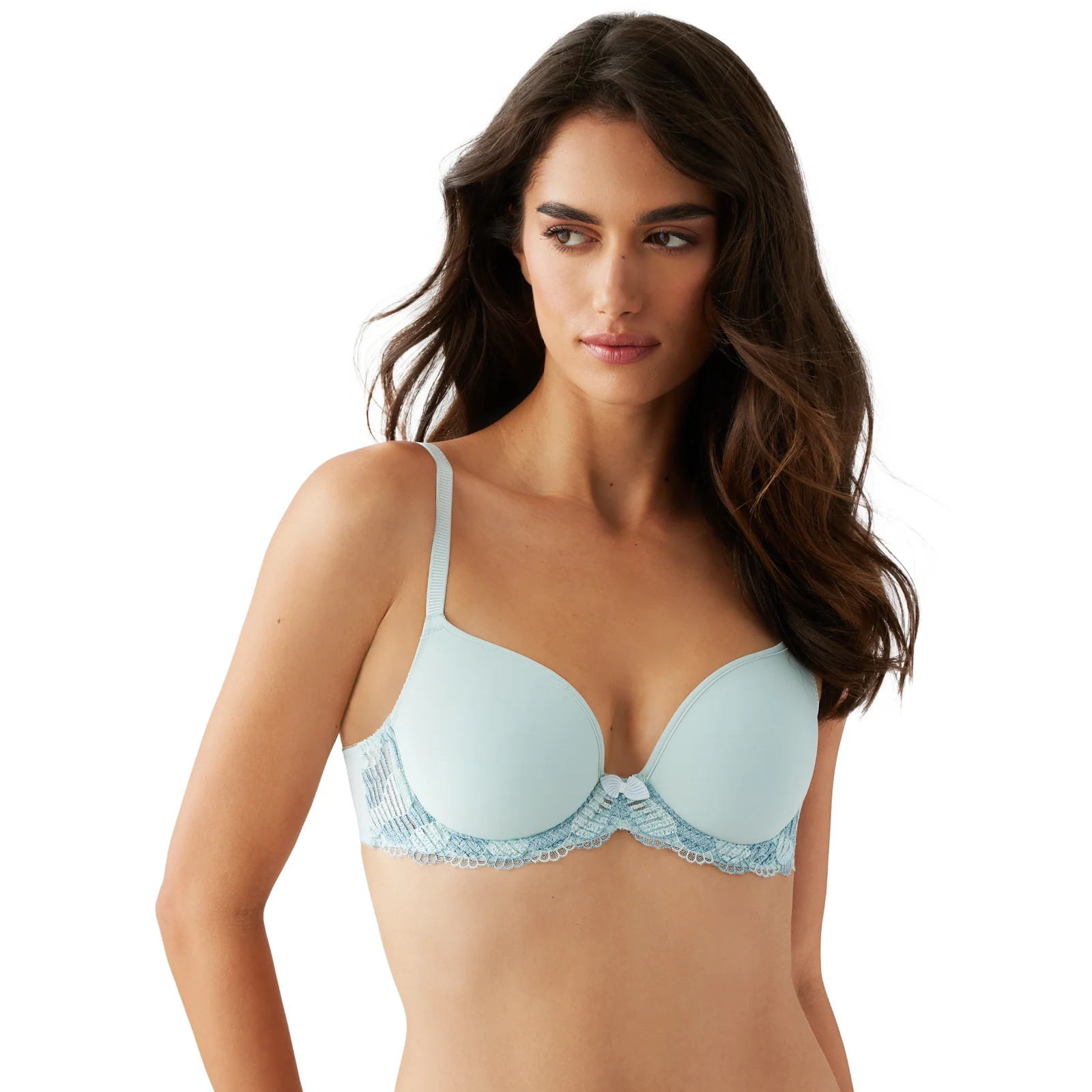 WACOAL LA FEMME CONTOUR T-SHIRT UNDERWIRE BRA NATURAL PASTEL BLUE # 853117 -NWT