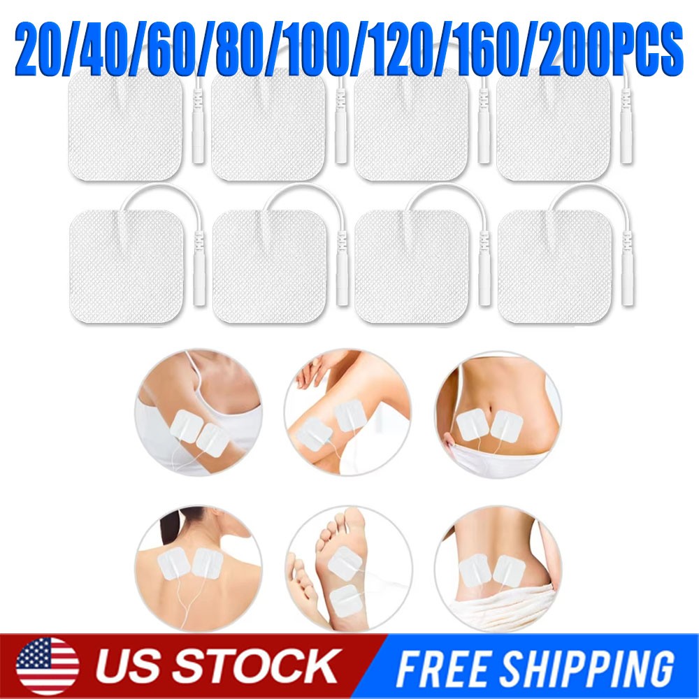 40 TENS Electrode Pads EMS Replacement Unit 7000 3000 2x2 Muscle Stimulator BULK