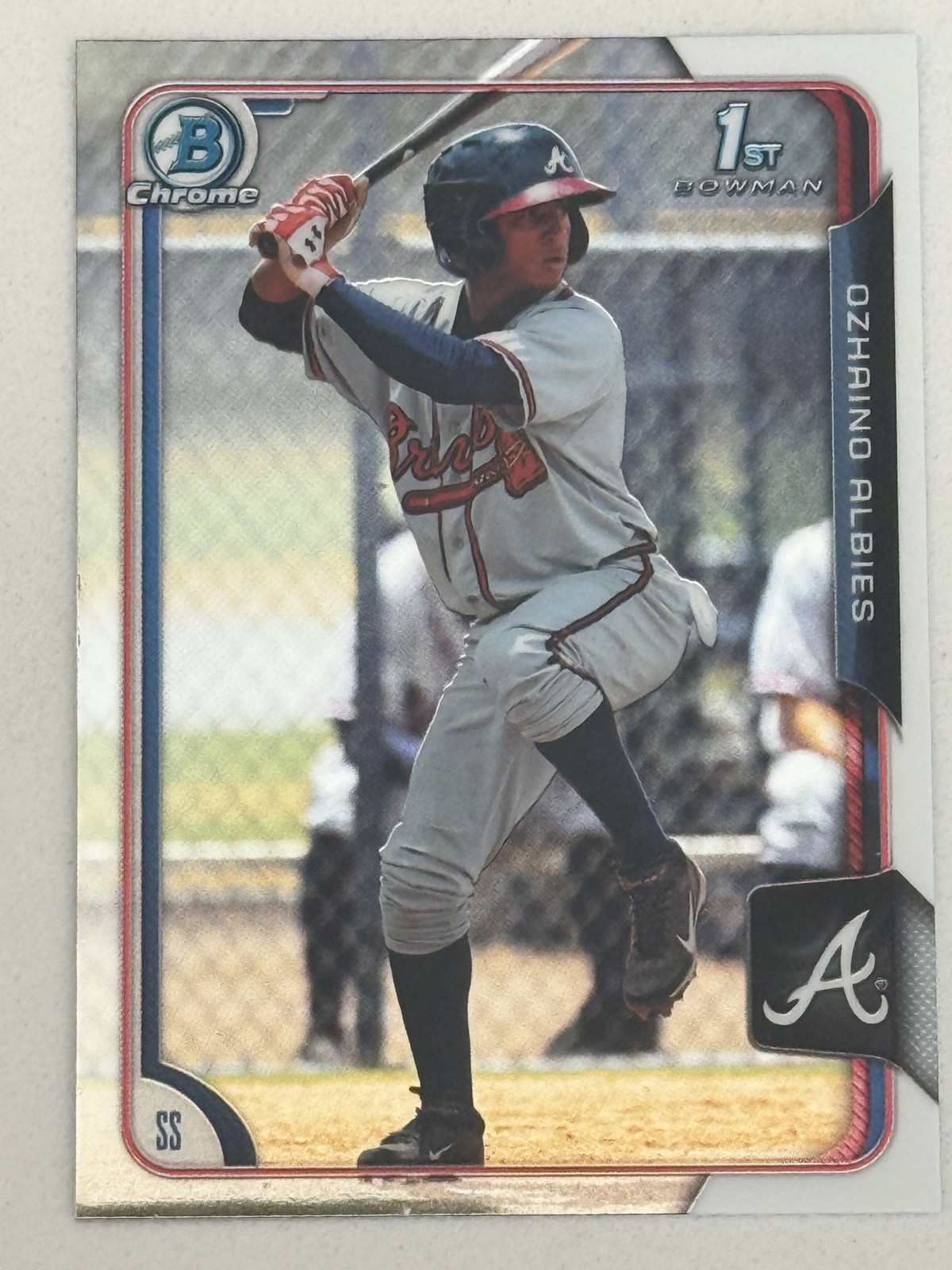 2015 Bowman Chrome OZHAINO OZZIE ALBIES #BCP71 RC Rookie 1st First 2015 Bowman Chrome OZHAINO OZZIE ALBIES #BCP71 RC Rookie 1st First