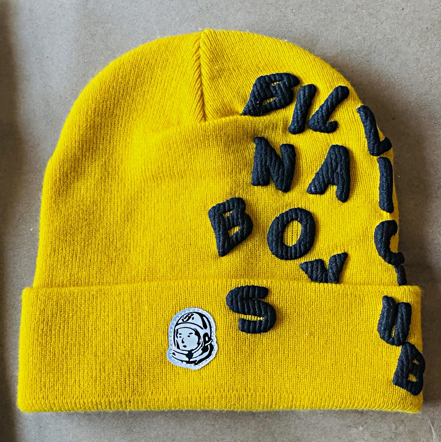 Billionaire Boys Club Yellow/Black Knit Stretch Beanie Hat One Size Astronaut